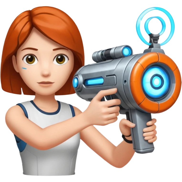 Chell portal gun wheatley emoji