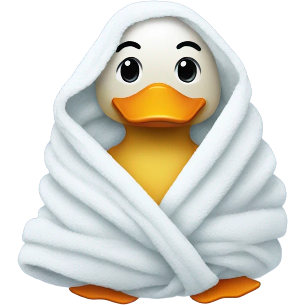 Duck in a bath towel emoji