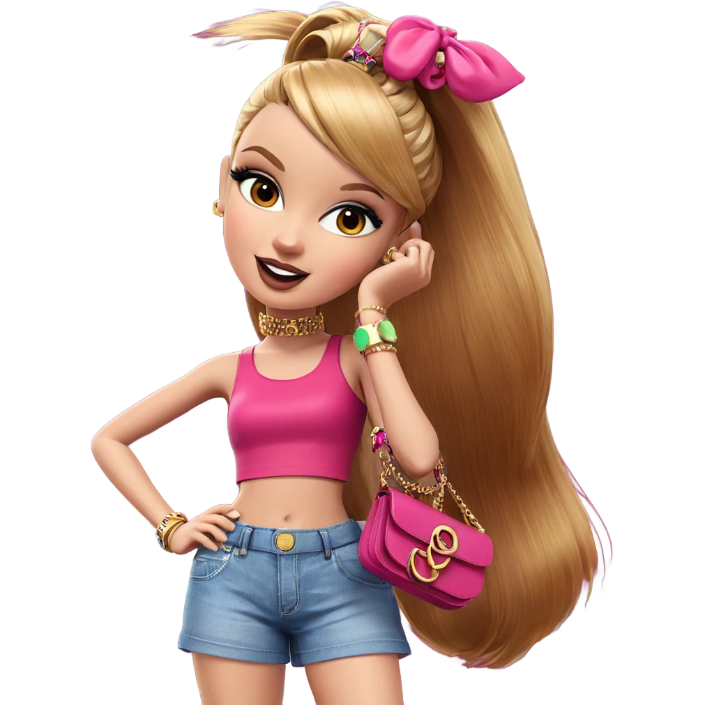 fashionable girl with accessories emoji