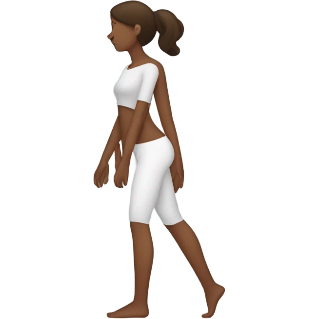 Brownskin woman arched over silhouette  emoji