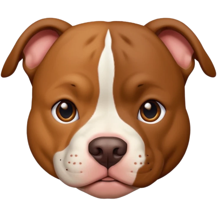 Un pitbull de carita tierna  emoji