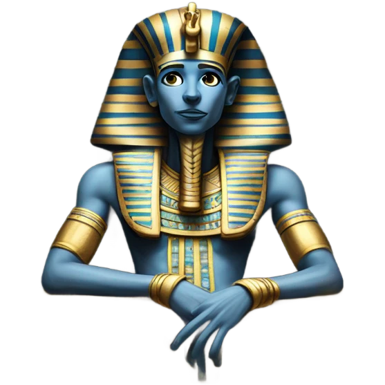egypt full body pharaoh sarcophagus coffin gold blue white black  emoji