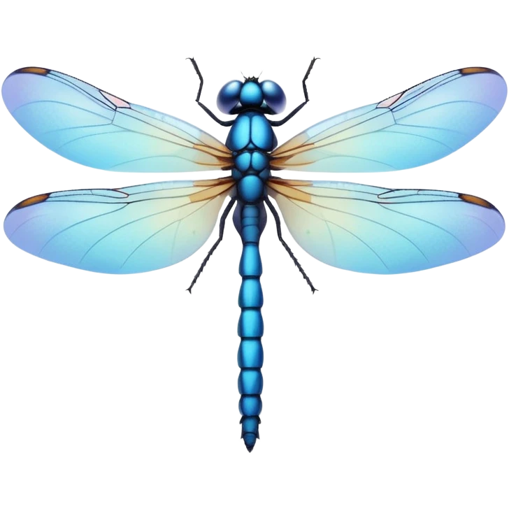 cute dragonfly emoji, soft pastel colors, simple and friendly style emoji
