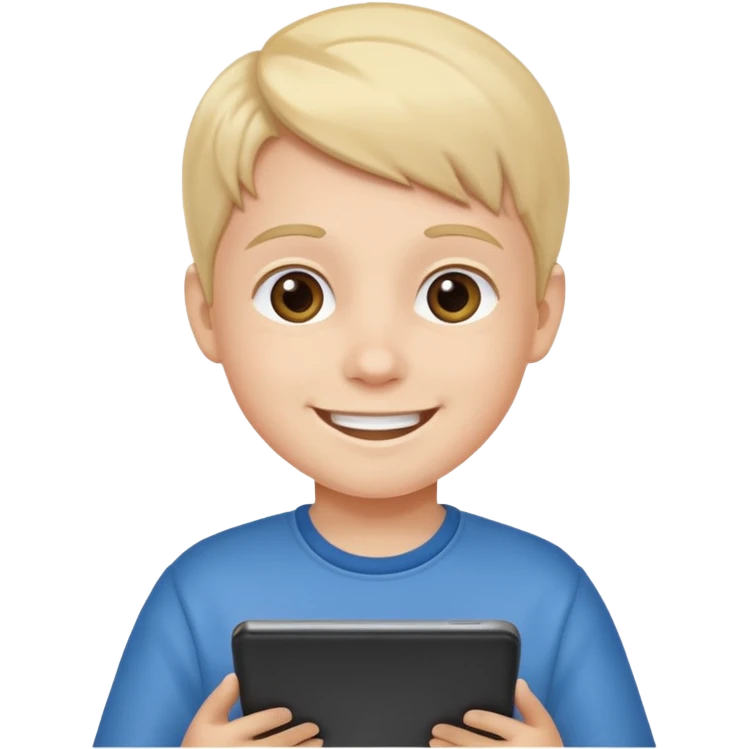 kid hold a tablet emoji
