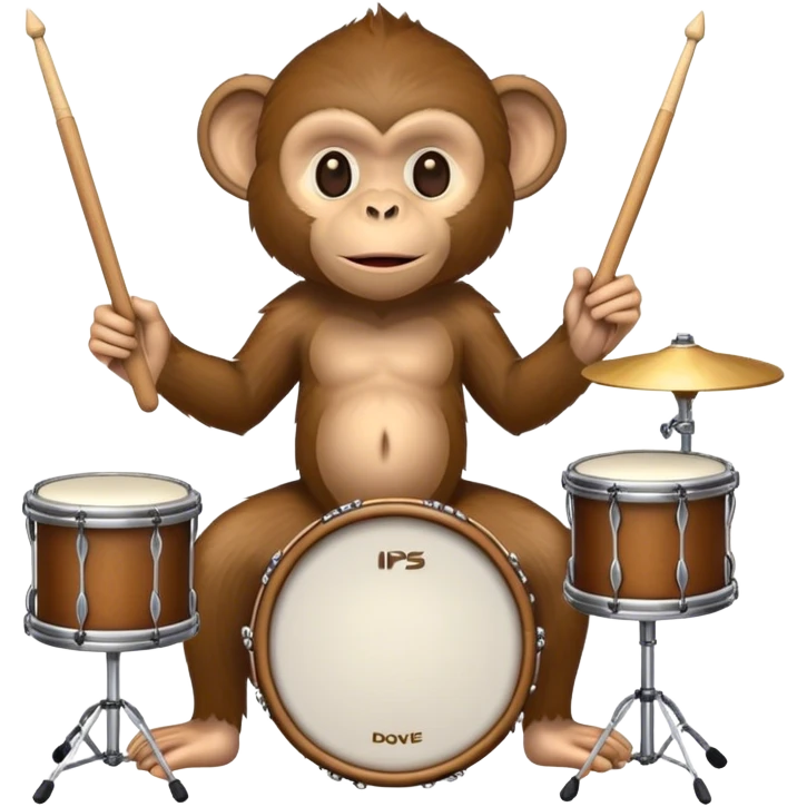  A monkey with drums  emoji