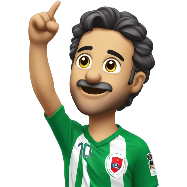 Arda Güler celebrating a goal: his right hand firmly placed on his chest while his left hand is raised and pointing towards the sky, capturing a moment of youthful exuberance, gratitude, and joy emoji