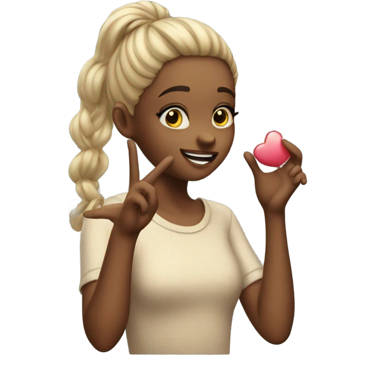 Girl blowing a kiss emoji