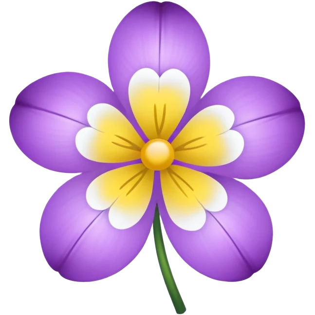Small four-petal purple flowers with white and yellow inside  emoji