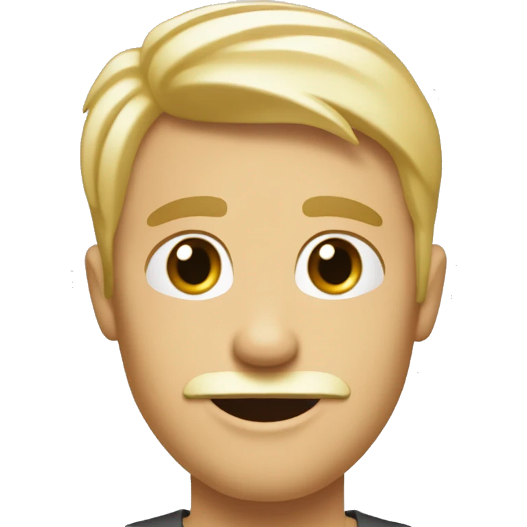 Blonder glücklicher Mann Ende 30  emoji