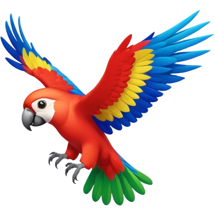 flying parrot emoji