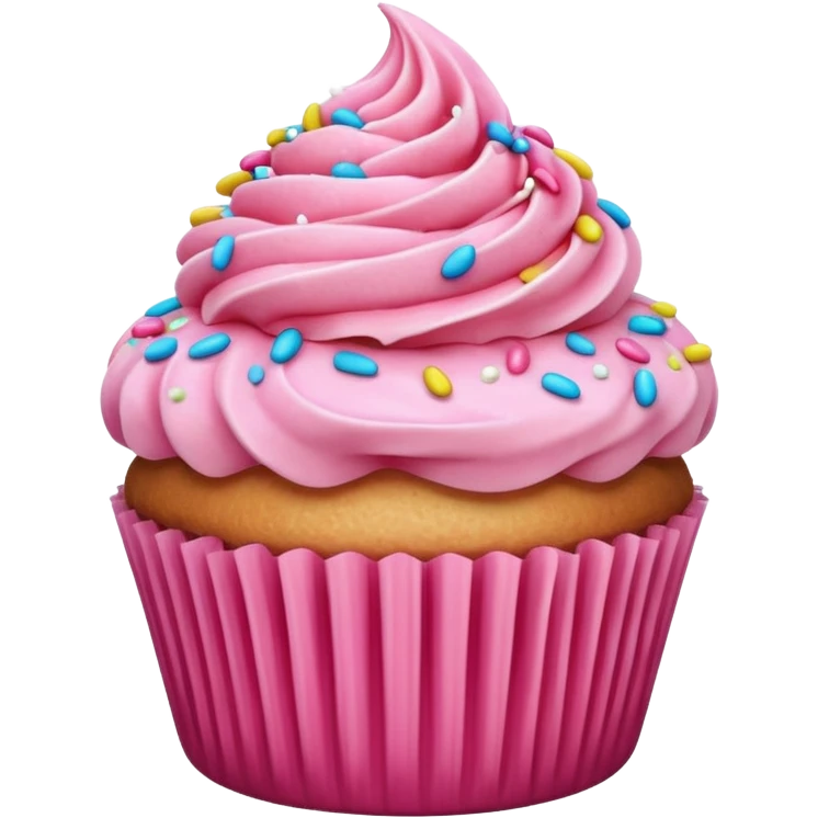 Cupcake with pink icing emoji