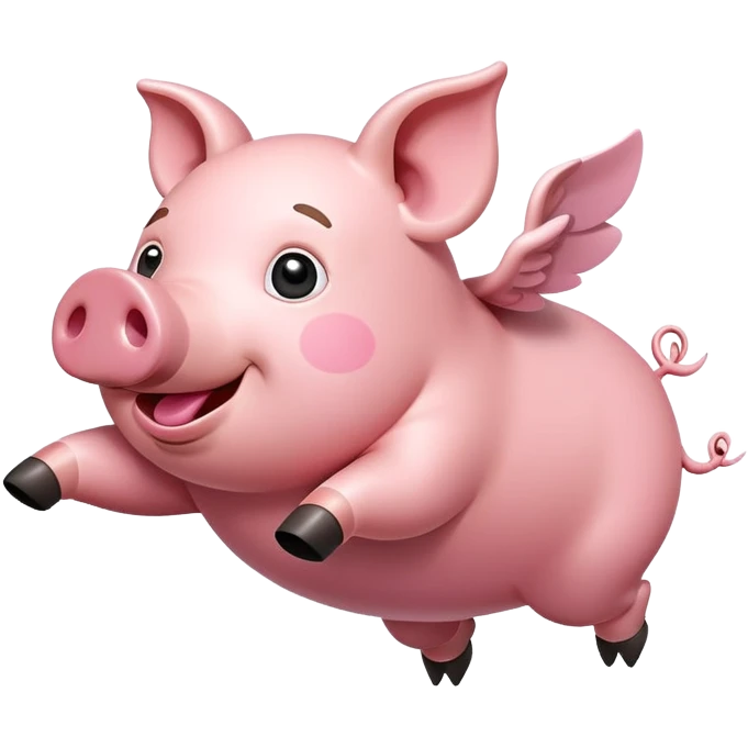 Pig flying  emoji