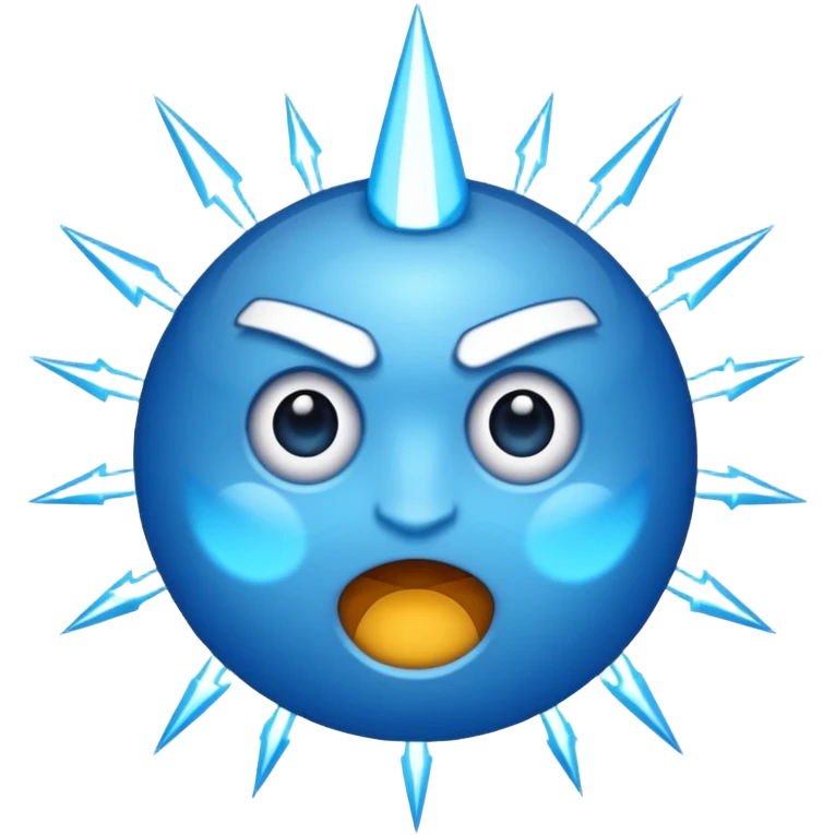 Rayos, centellas y con expresiones de furia azul emoji