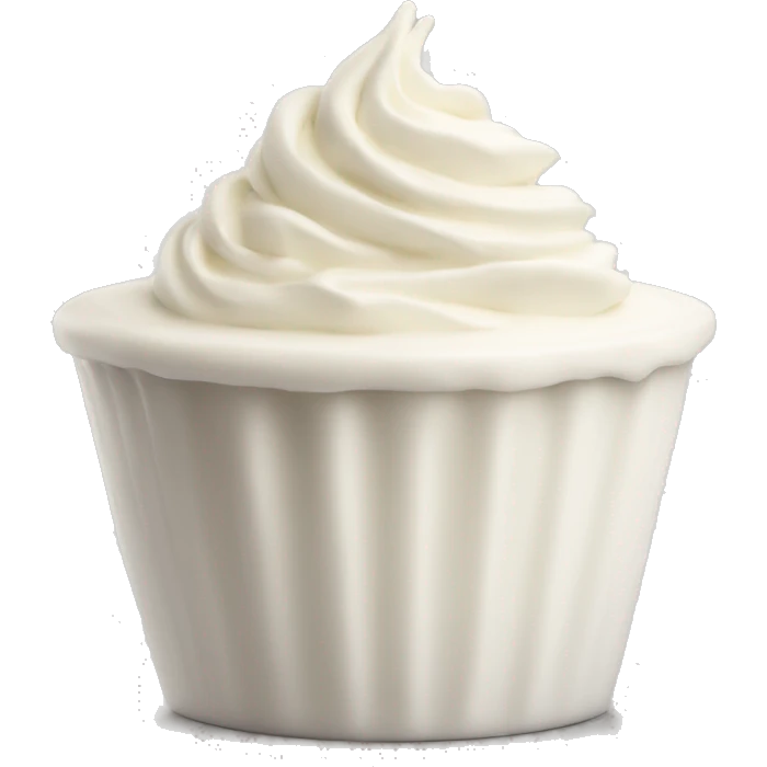 White Buttercream icing in a bowl emoji