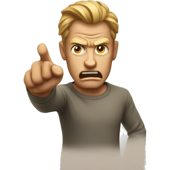 angry man pointing emoji