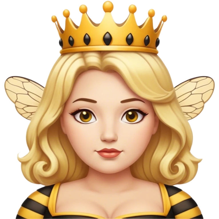 queen bee plus size women blond hair emoji