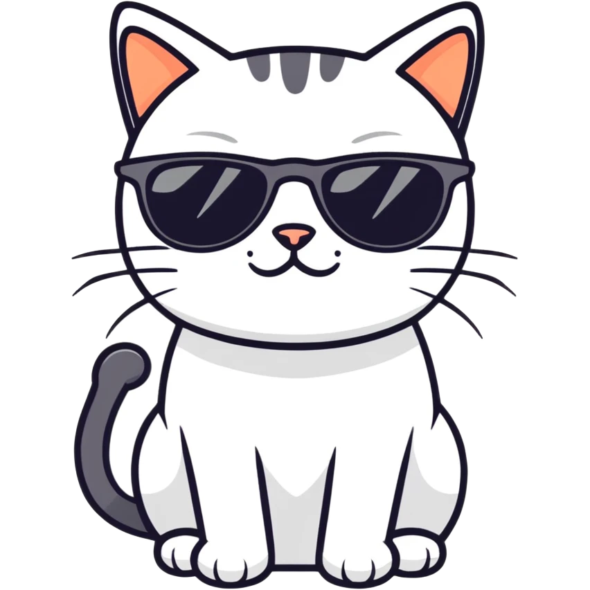 Cat with sunglasses emoji