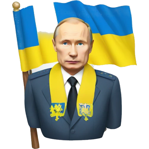 Putin with Ukraine flag emoji