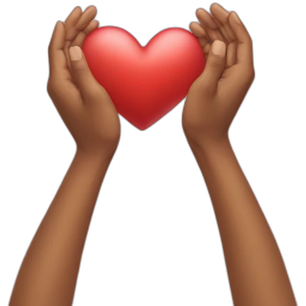 two hands creating a big heart emoji