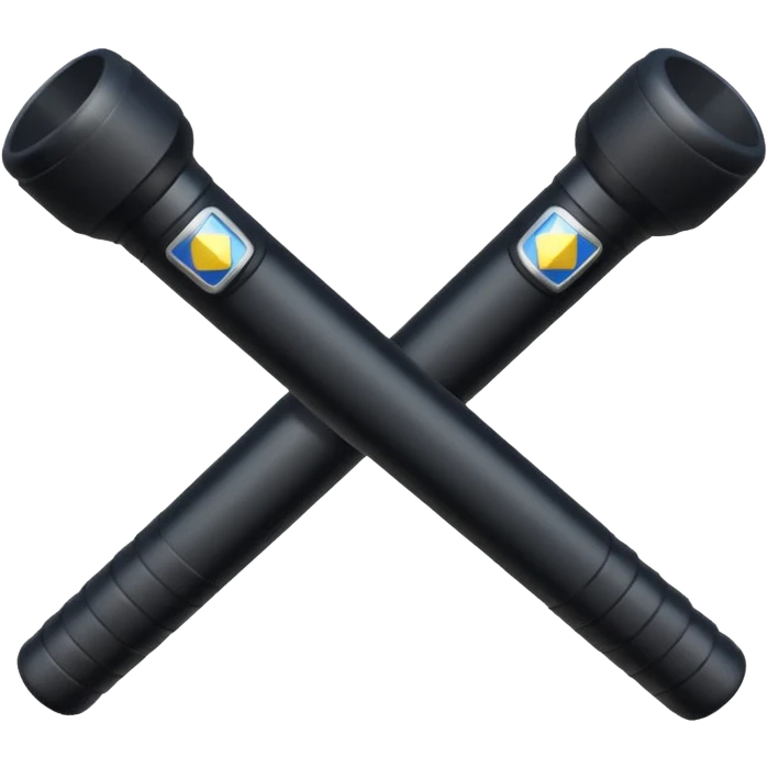 two police batons with grip emoji