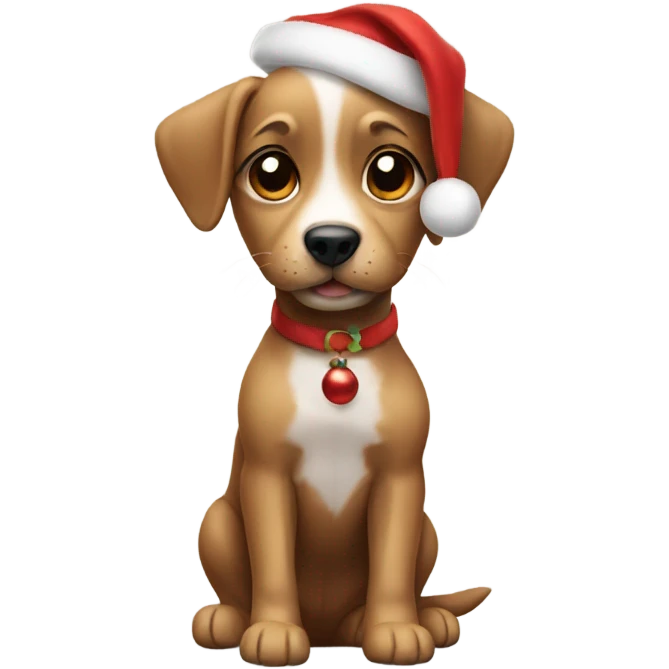Christmas puppy emoji
