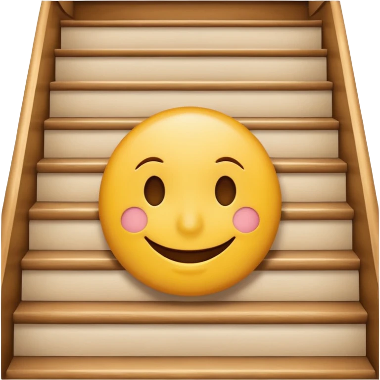 smiley emoji person on stairs emoji