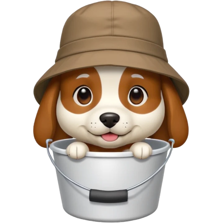 bucket hat dog emoji