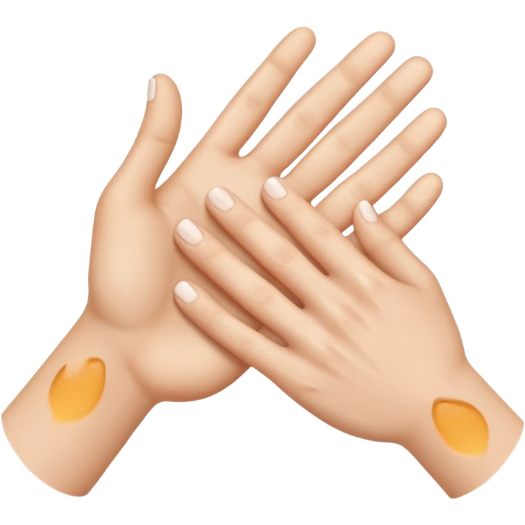 two white hands in a secret handshake emoji