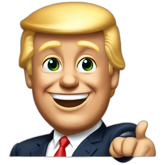 Donald Trump thump Up realistic emoji
