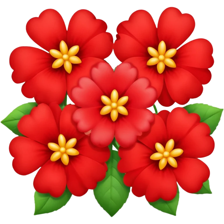 flower with hearts and kisses emoji