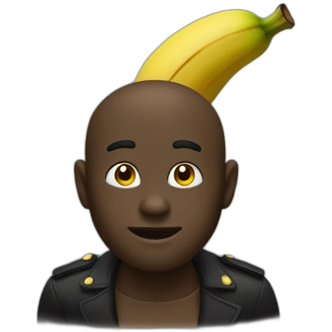 Noire avec banana emoji