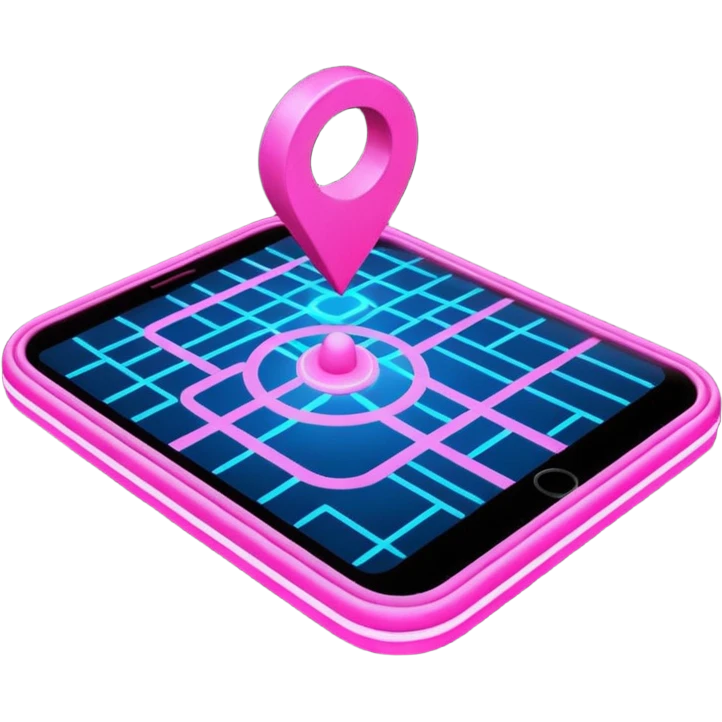 pink gps map lines emoji