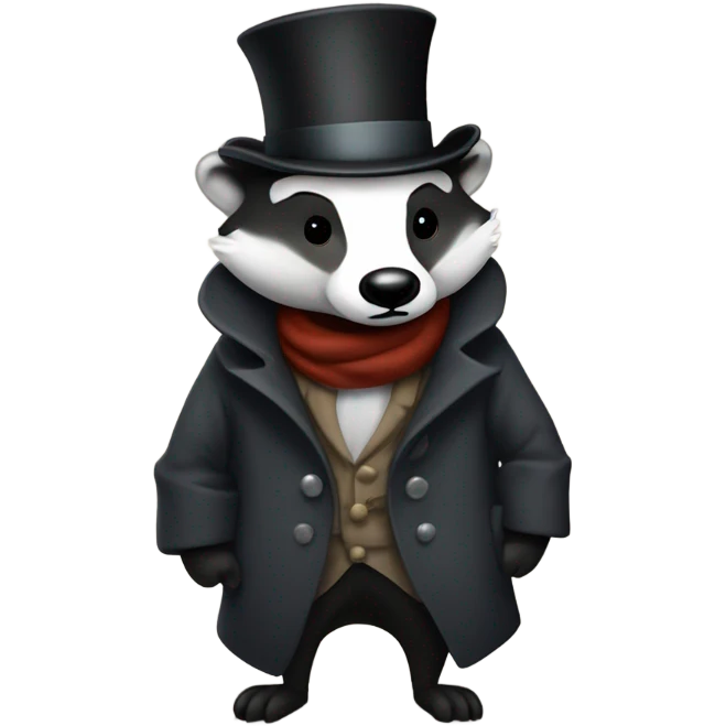 sleepy badger in scrooge outfit emoji