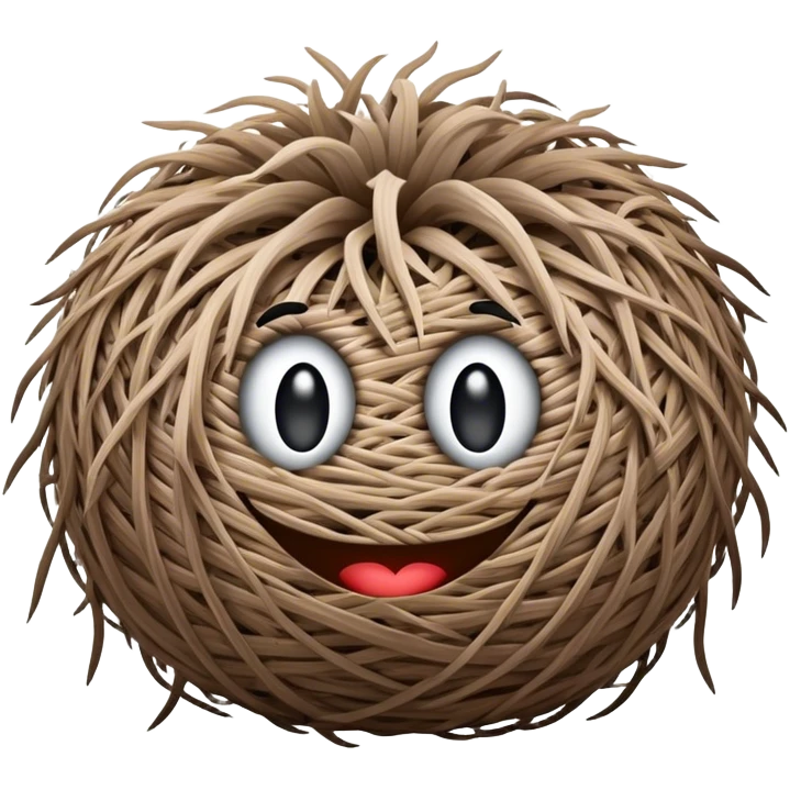 A big smiling tumbleweed from the old west emoji