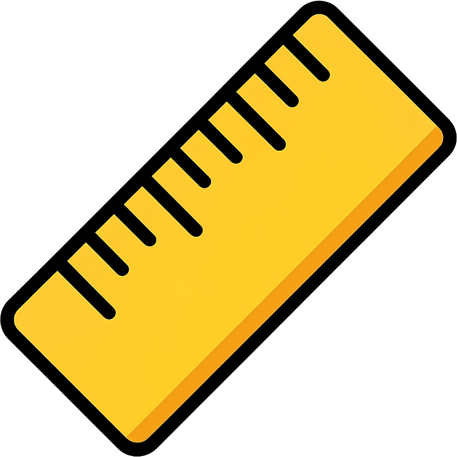 Add color to the school ruler outlined icon style with lineal color and black outlines, keeping the outlined style clear and colorful. emoji