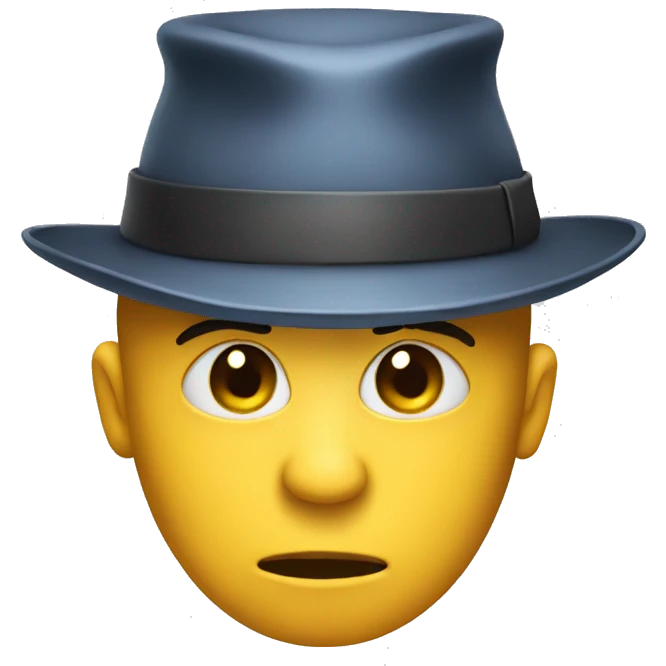 thinking hat emoji