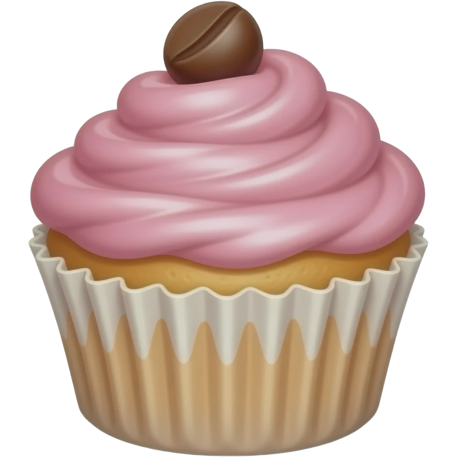 Cupcake with pink icing emoji