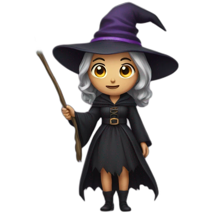 A witch holding a wand emoji