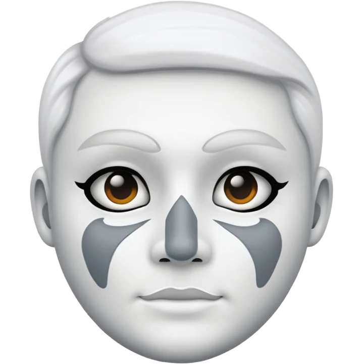 White makeup emoji
