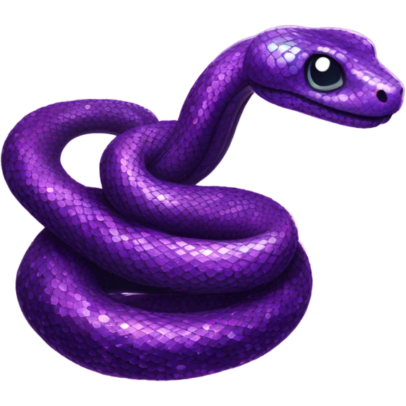Purple glitter snake emoji