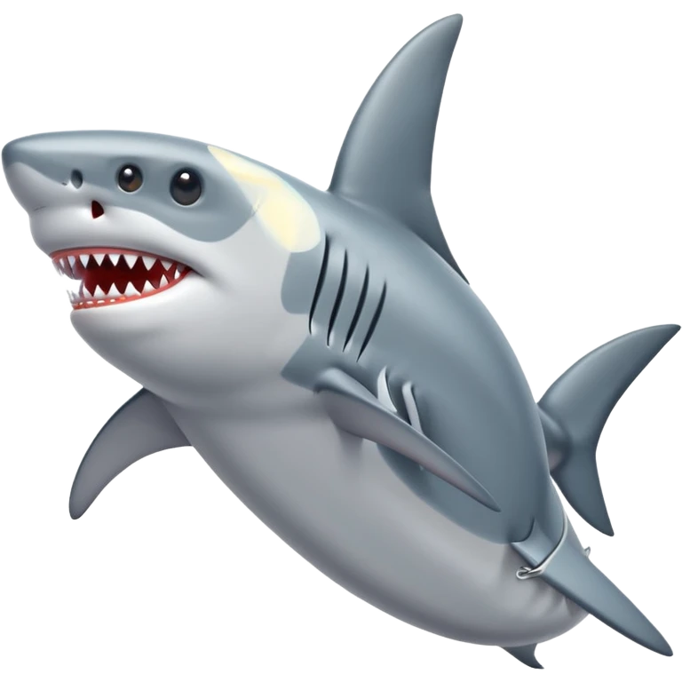 Shark wearing shoes emoji