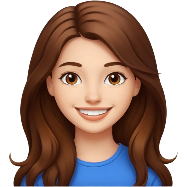 Beautiful girl Cool smile emoji