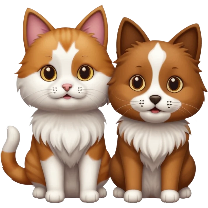 Cat and dog emoji