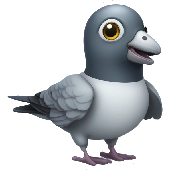 Pigeon doing scuba diving emoji