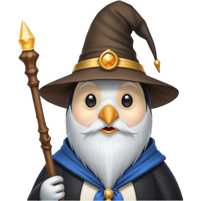 A penguin wizard emoji