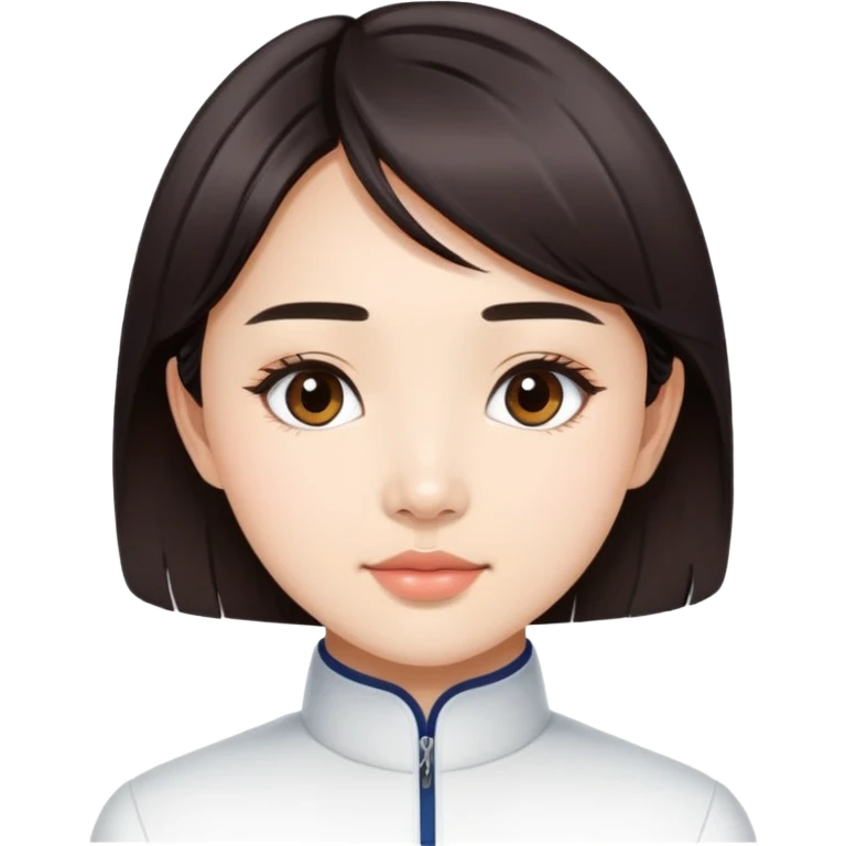 beautiful asian girl with charles lecerlec emoji