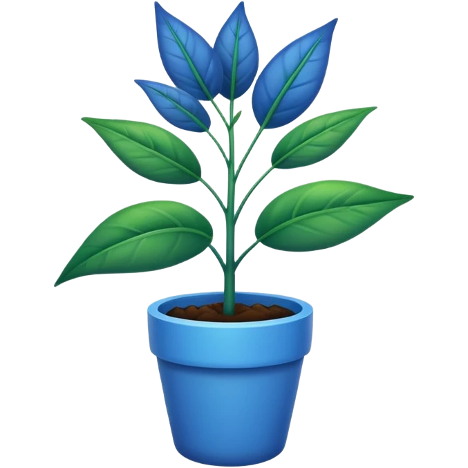 blue plant emoji