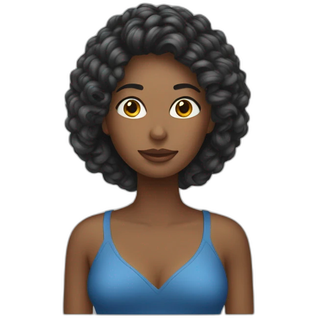 Woman hair un a boat emoji