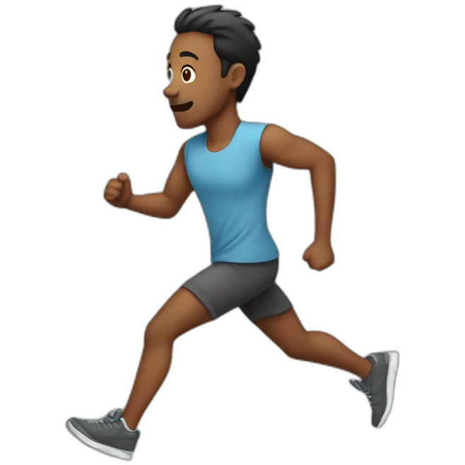 Running from the side in casual attire emoji