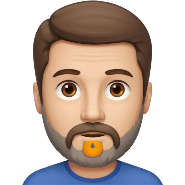 MALE, BROWN HAIR, GREY GOATY BEARD emoji